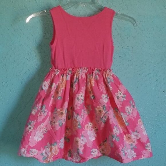 Dress The Children's Place Pink Floral Ribbed Tank SLEEVELESS Youth Kids Girls 5 - Picture 5 of 6